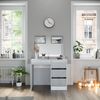 Schminktisch Sherry Weiß Hochglanz 90 cm mit LED-Spiegel Vicco Bild 4