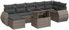 vidaXL 8-tlg. Garten-Sofagarnitur mit Kissen Grau Poly Rattan 3326681 Bild 2