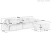 Ecksofa modular mit variabler Sitzfläche, Cordsamt Braun und 32D hochelastischer Polsterung für hohen Sitzkomfort,298x178x75 cm Bild 3