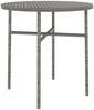 vidaXL 3-tlg. Garten-Essgruppe Poly Rattan Grau 3098034 Bild 5