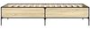 vidaXL Bettgestell Sonoma-Eiche 90x190 cm Holzwerkstoff und Metall 844987 Bild 5