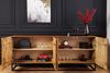 riess-ambiente Sideboard VULCANO 180cm braun / schwarz (Einzelartikel, 1 St), Wohnzimmer · Massivholz · Metall · Anrichte · 3D-Front · Modern Design Bild 4
