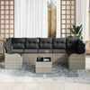 vidaXL Gartensofa-set Hellgrau 55 x 55 x 37 cm Poly-Rattan 3345622 Bild 3