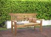 Gartenbank MAREN 3-Sitzer - 163,5cm Breit, Teak, Hellbraun | Terrassenbank Wetterfest Sitzbank Outdoor Bank Bild 2