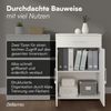 Bellamio 'Apol' Mehrzweckschrank, weiß, 88x33x60 cm, kleiner Aktenschrank mit 2 Fächern und 1 Schublade Bild 4