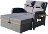 Gartensofa OLIVIA - Akazie, Anthrazit | Gartenliege Sonnenliege Bild 4