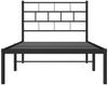 vidaXL Bettgestell mit Kopfteil, Metall, Schwarz, 100x190 cm Bild 5