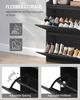 Hzuaneri Schuhschrank für 16 Paar, verstellbar, Holz schwarz, 80 x 24,5 x 124,5 cm Bild 4