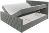 Boxspringbett Simori Lux, Rot, 140x200 cm Bild 3