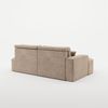 Ecksofa Schlafsofa Sofa VENEDIG Stoff Arena Sand Ottomane Links Bild 5