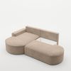 Ecksofa Schlafsofa Sofa VENEDIG Stoff Arena Sand Ottomane Links Bild 4