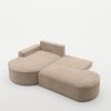 Ecksofa Schlafsofa Sofa VENEDIG Stoff Arena Sand Ottomane Links Bild 3