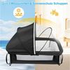 JEOBEST Baby-Reisebett 2-in-1 Reisebett, Faltbares Kinderreisebett Kinderbett mit Moskitonetz, Babybett mit weicher Komfort-Matratze inkl. Rucksack-Tragetasche Bild 3
