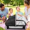 JEOBEST Baby-Reisebett 2-in-1 Reisebett, Faltbares Kinderreisebett Kinderbett mit Moskitonetz, Babybett mit weicher Komfort-Matratze inkl. Rucksack-Tragetasche Bild 2