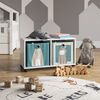 Kinderregal Weiß 72 x 42.4 cm mit 2 Faltboxen Vicco Bild 4
