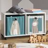 Kinderregal Weiß 72 x 42.4 cm mit 2 Faltboxen Vicco Bild 5