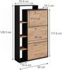 Schuhkommode Orlando Goldkraft Eiche/Anthrazit 80 x 128.3 cm mit 3 Fächern Vicco Bild 3