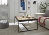 Couchtisch >LARKANA< in Eiche furnier, Holzwerkstoff / Metall - 83x45x83 (BxHxT) Bild 2