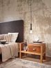 Nachttisch MUMBAI Massiv-Holz Sheesham Nacht-Kommode 40 cm hoch Schublade mit Zeitungsablage Nachtschrank Echt-Holz Bild 3