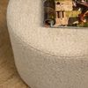 Bronx71 Bouclé Hocker Nora rund beige Bild 3
