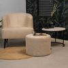 Bronx71 Bouclé Hocker Nora rund beige Bild 2