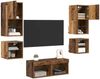 vidaXL TV-Wandgeräte 8 pcs Altholz Holzwerkstoff 3402920 Bild 3