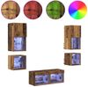 vidaXL TV-Wandgeräte 8 pcs Altholz Holzwerkstoff 3402920 Bild 4