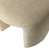 Hocker Charlie aus Chenille-Stoff, rundes Design, modern, naturfarben, gepolstert und pflegeleicht Bild 3