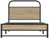 vidaXL Bettgestell ohne Matratze 100x190 cm Räuchereiche Holzwerkstoff 4100368 Bild 5