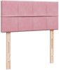 vidaXL Boxspringbett mit Matratze Rosa 90x200 cm Samt 3287655 Bild 5