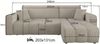 Ecksofa mit Schlaffunktion Sofa DAGNY in Stoff Kronos Grün Ottomane Rechts Bild 5