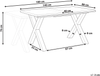 Ausziehbarer Esstisch heller Holzfarbton / schwarz 140/180x90 cm BRONSON Bild 2