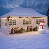 Faltpavillon 3x6m Wasserdicht Stabil Winterfest mit 6 Seitenwänden & Sandsack Bild 5