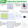 Faltpavillon 3x6m Wasserdicht Stabil Winterfest mit 6 Seitenwänden & Sandsack Bild 3