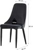 Stuhl 2er Set Monaco Stühle in Anthrazit - gemütliches Design - B/H/T: 44x88x58 cm Bild 2