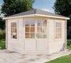 Alpholz Holz Gartenhaus Monica | Natur | 325x325x270 cm Bild 1
