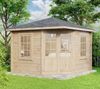 Alpholz Holz Gartenhaus Monica | Natur | 325x325x270 cm Bild 2