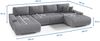 Wohnlandschaft Sofa mit Schlaffunktion VOGAR Stoff Aston Silbergrau Bild 4