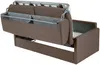 Schlafsofa 4-Sitzer CALIFE - Stoff - Braun - Liegefläche: 160 cm - Matratzenhöhe: 14 cm Bild 5