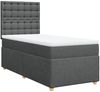 vidaXL Boxspringbett mit Matratze Dunkelgrau 90x190 cm Stoff 3293450 Bild 3