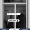 Umkleideschrank Spind KACPER - 1 Abteil, Etikettenhalter Lüftungsschlitze | Umkleidespind Metall Schließfachschrank Garderobenspind, 180x40x50cm Grau Bild 4
