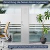 Umkleideschrank Spind KACPER - 1 Abteil, Etikettenhalter Lüftungsschlitze | Umkleidespind Metall Schließfachschrank Garderobenspind, 180x40x50cm Grau Bild 3