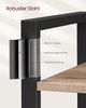 Vasagle Bücherregal 6 Ebenen, Standregal mit Stahlrahmen, freistehendes Regal, Wohnzimmer, kamelbraun, 186 x 30 x 80 cm Bild 4