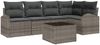 vidaXL Gartensofa-set mit Kissen mit Speicher 6 pcs Grau Poly-Rattan 3354718 Bild 2