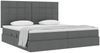vidaXL Aufbewahrungsbett mit Matratze Dunkelgrau 200 x 200 cm 3371803 Bild 3