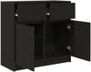 vidaXL Sideboard mit Schublade Schwarz Eichen-Optik 80x34x76 cm 861536 Bild 5