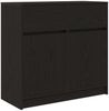vidaXL Sideboard mit Schublade Schwarz Eichen-Optik 80x34x76 cm 861536 Bild 2