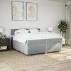 vidaXL Boxspringbett mit Matratze Hellgrau 200x200 cm Stoff 3288309 Bild 4
