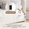 Schlafsofa Samt mit Stauraum, USB-Anschluss & Lattenrost, 90x200 cm, Beige, ohne Matratze Bild 4
