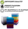 Hometex Premium Textiles Spannbettlaken Premium Boxspringbett Spannbetttuch ideal für Wasserbett und Matratzen, Jersey, Gummizug: Rundumgummizug, Spannbettlaken Premium Qualität 190 g/m², Gekämmte Baumwolle Bild 3